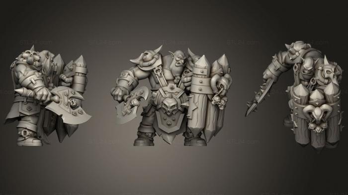 Figurines heroes, monsters and demons (Defender, STKM_2207) 3D models for cnc